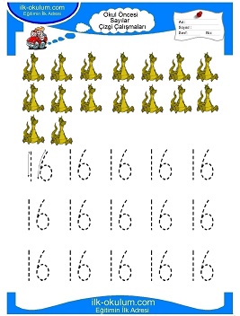 Çocuklar İçin Çizgi Çalışma Sayfaları 